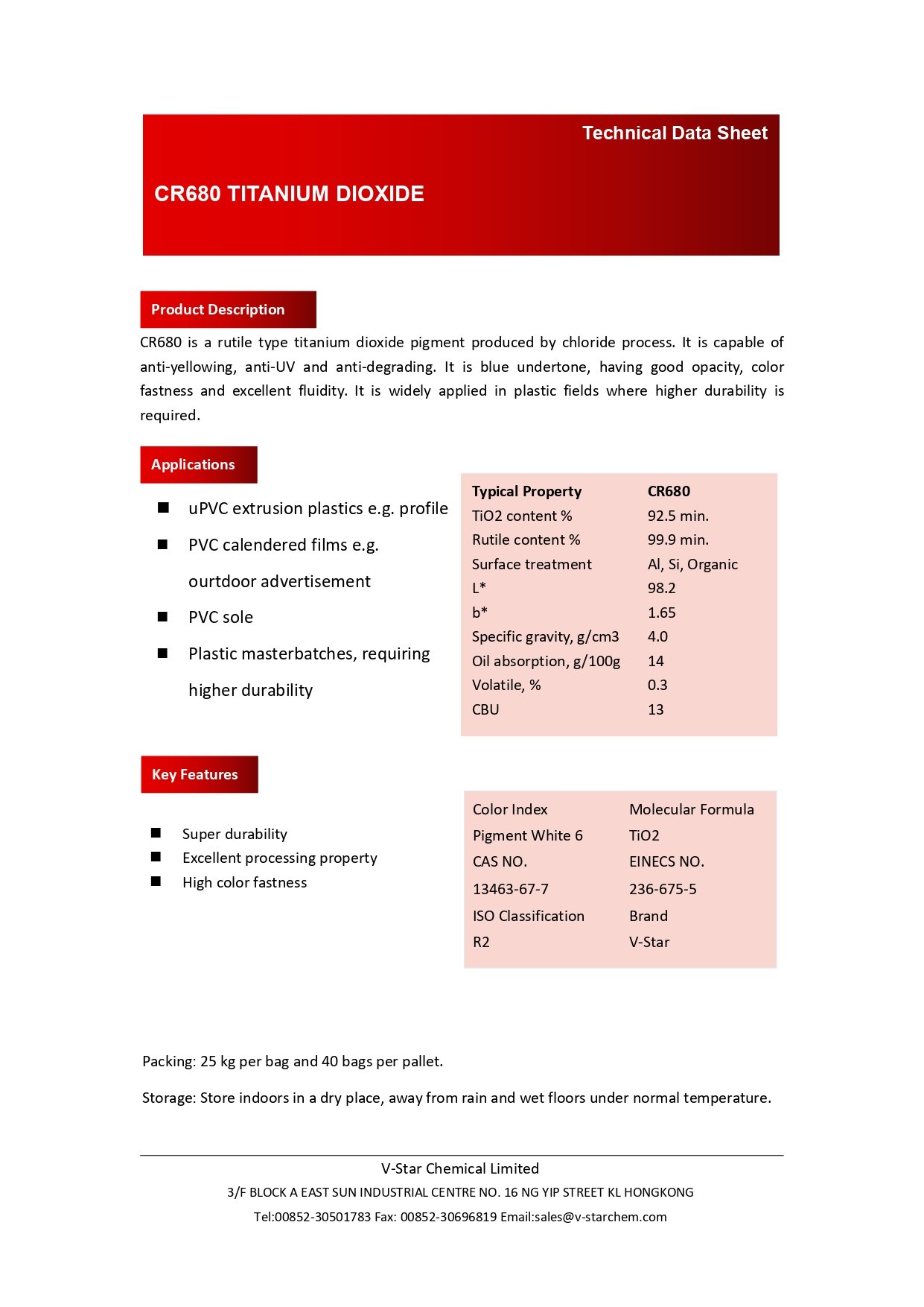 titanium dioxide rutile cr680